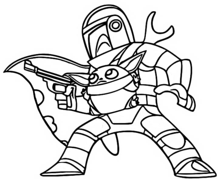 Coloriage Mandalorian 1