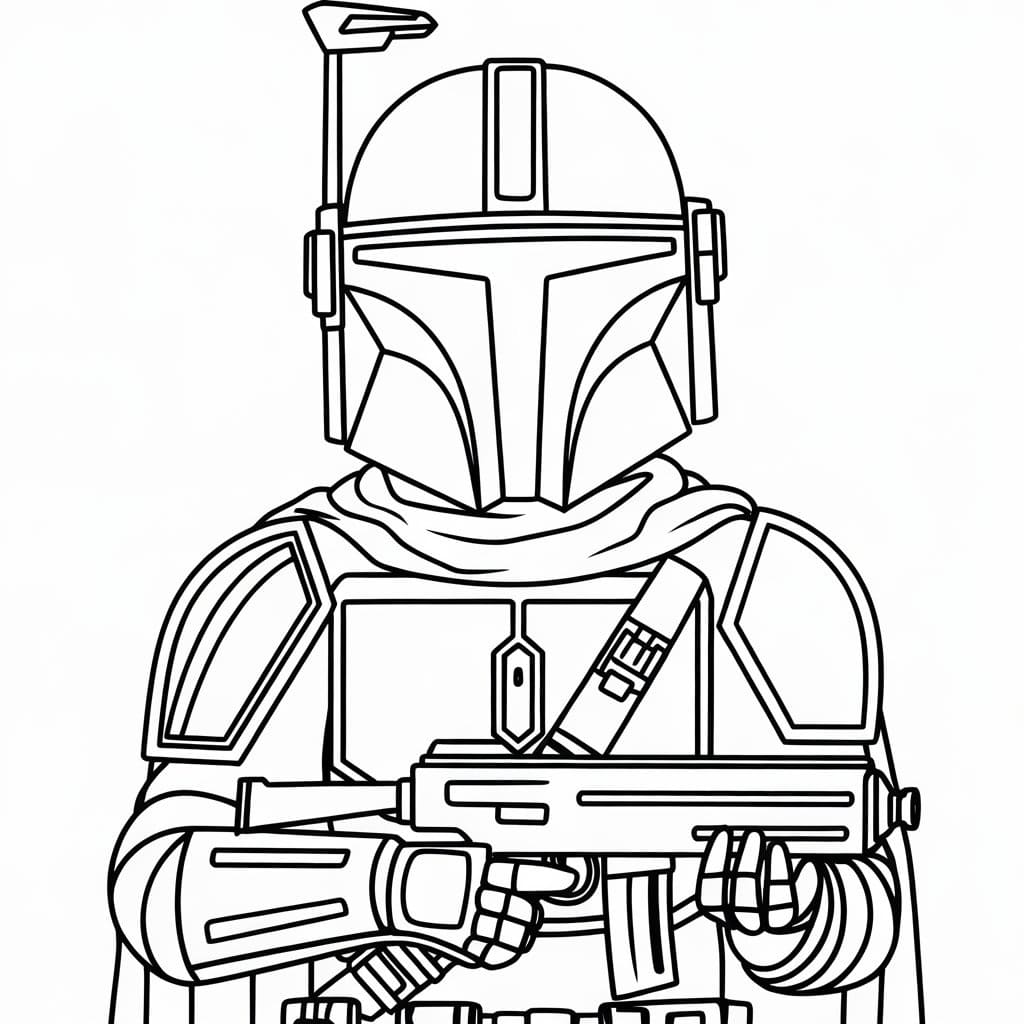 Coloriage Mandalorian 2