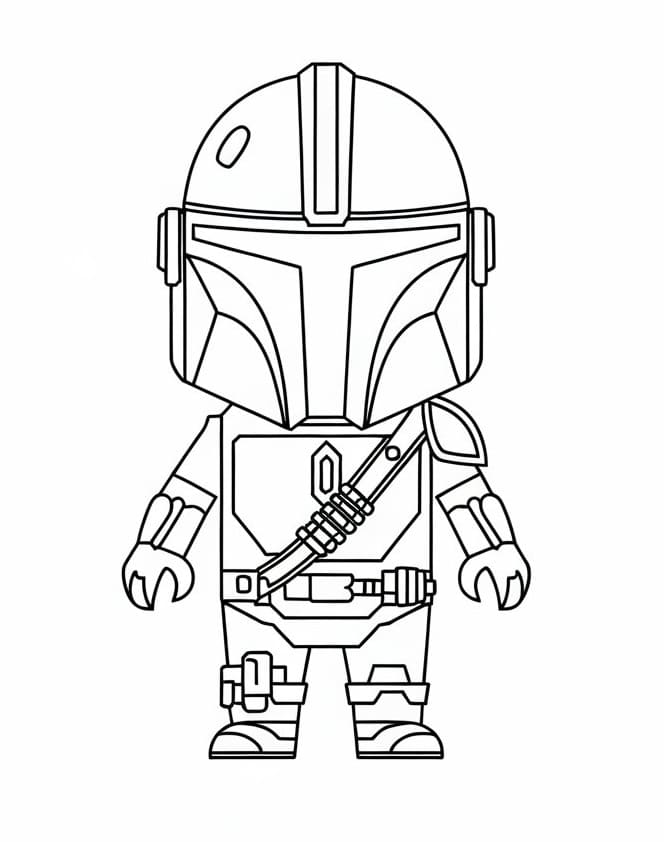 Coloriage Mandalorian 4