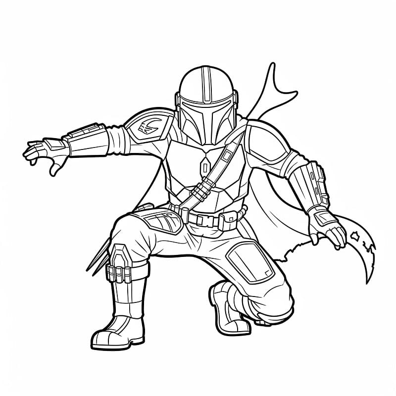 Coloriage Mandalorian Gratuit