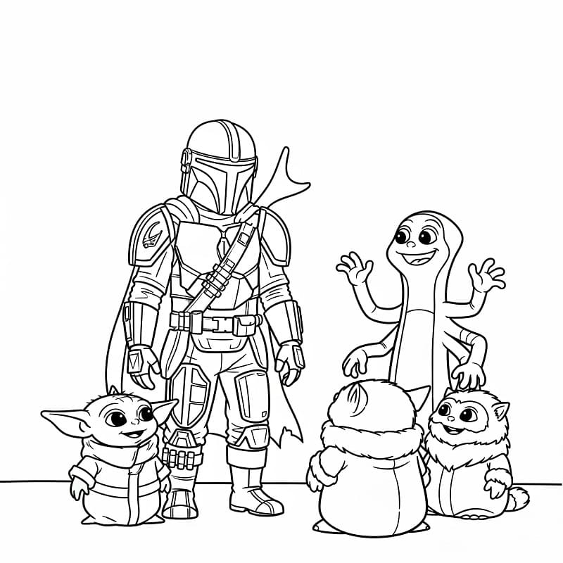 Coloriage Mandalorian Imprimable Gratuit