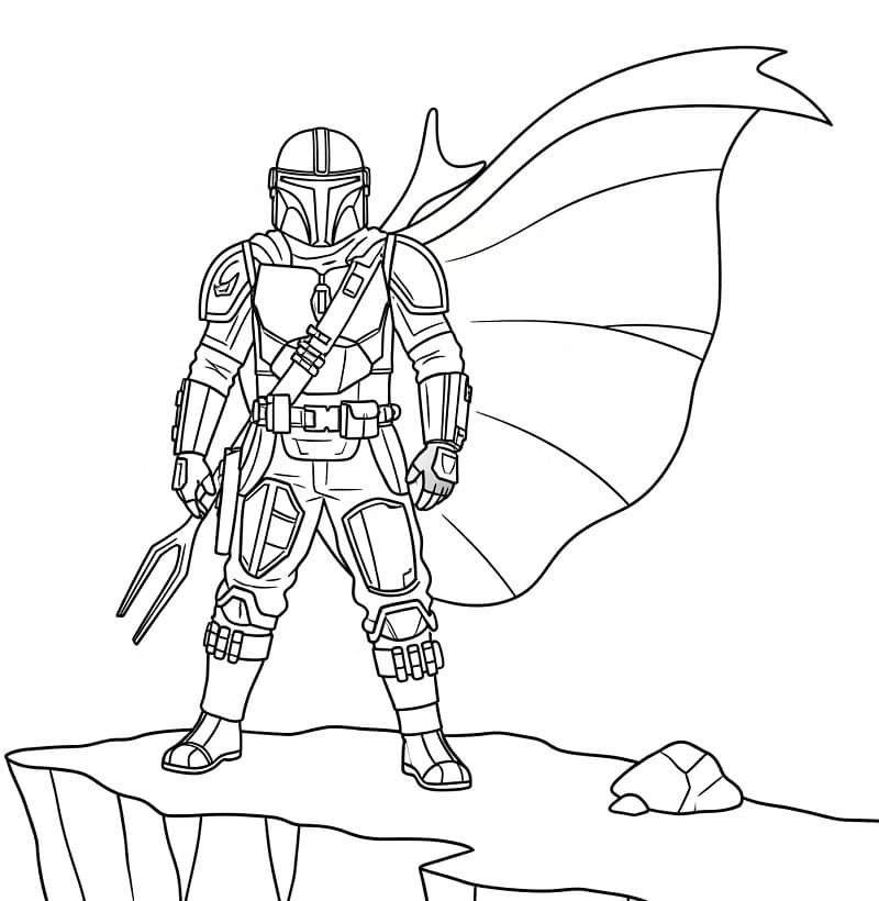 Coloriage Mandalorian Imprimable