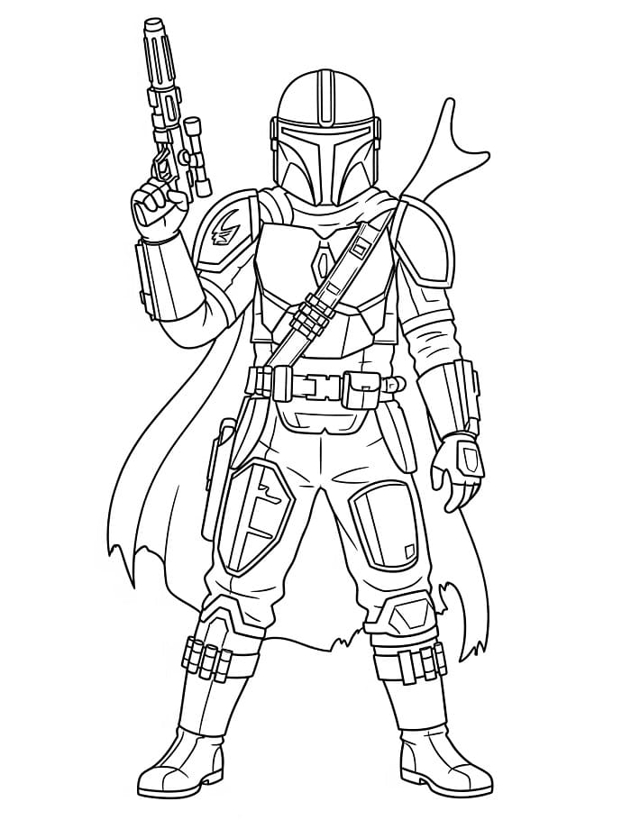 Coloriage Mandalorian Pour Enfants
