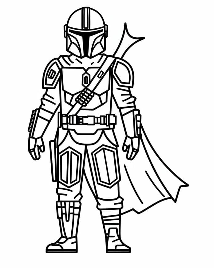Coloriage Mandalorian