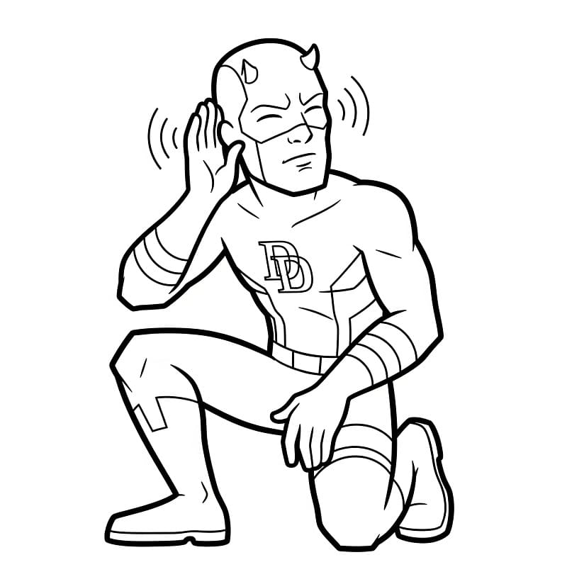 Coloriage Marvel Daredevil