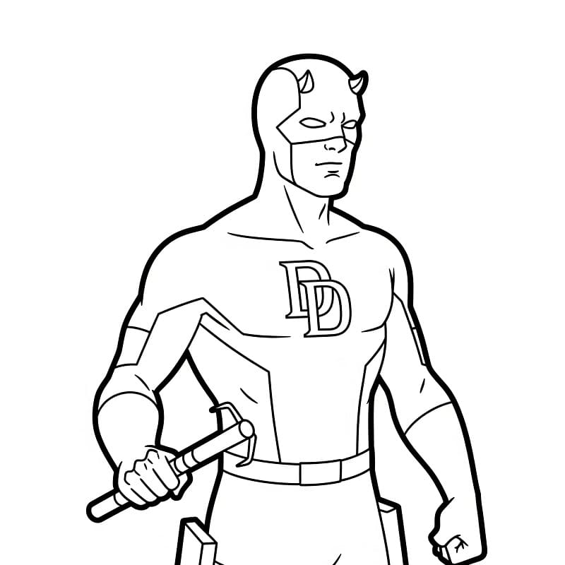 Coloriage Marvel Super-héros Daredevil