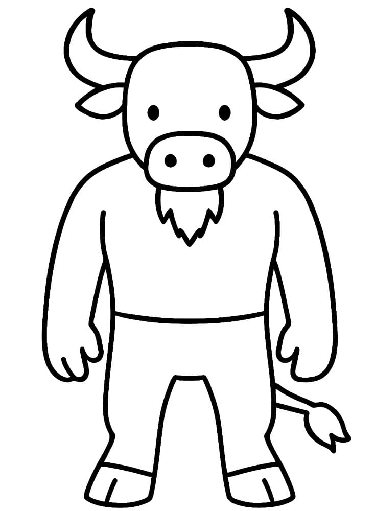 Coloriage Minotaure Facile