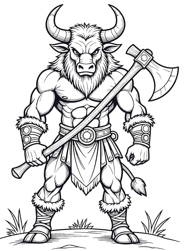 Coloriage Minotaure Gratuit