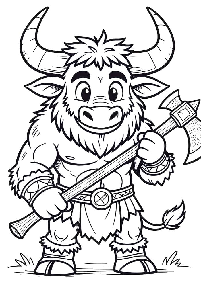 Coloriage Minotaure Imprimable Gratuit