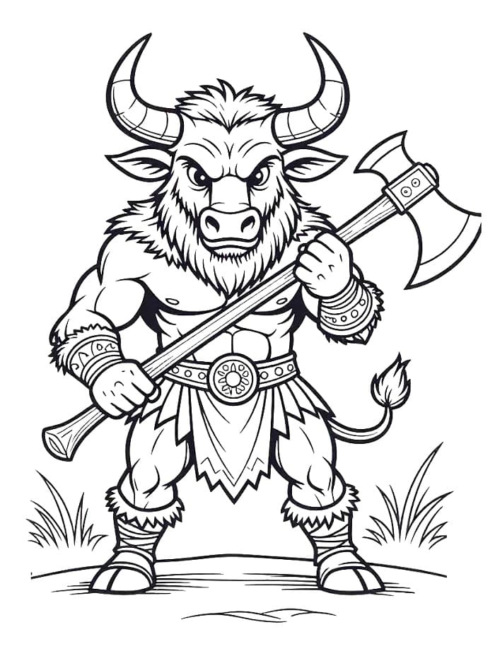 Coloriage Minotaure
