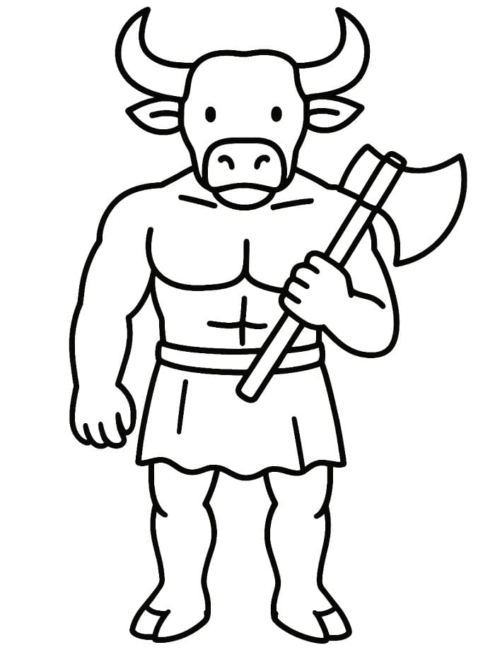 Coloriage Minotaure Imprimable