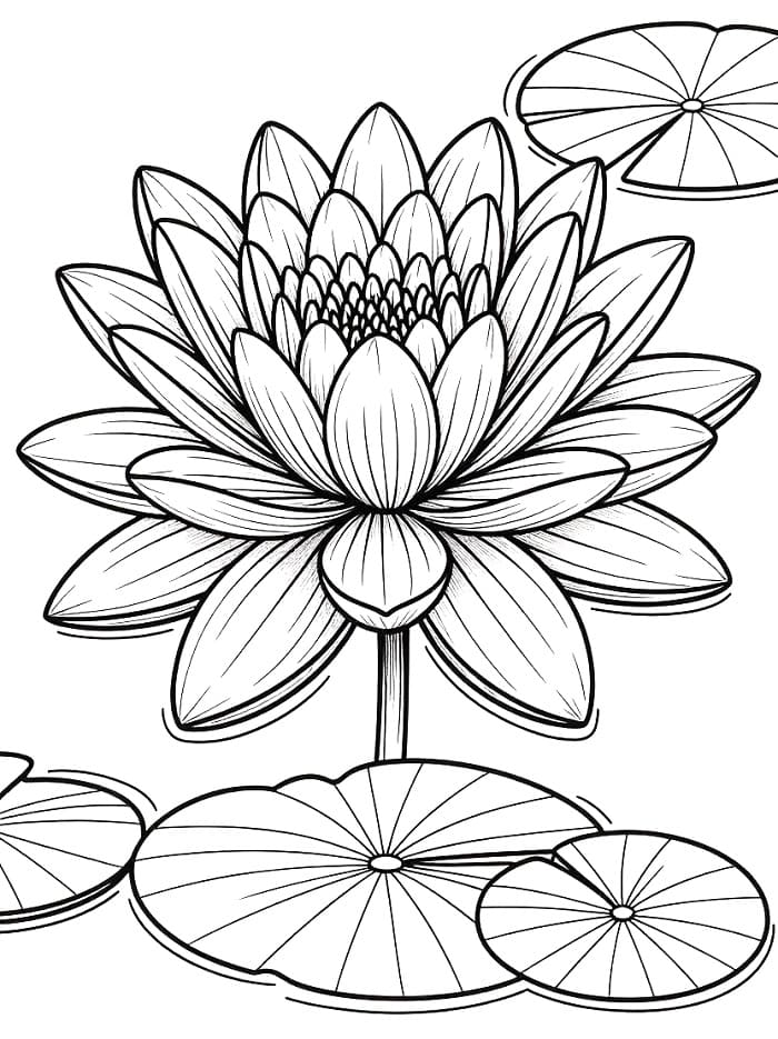 Coloriage Nénuphar Pour Enfants