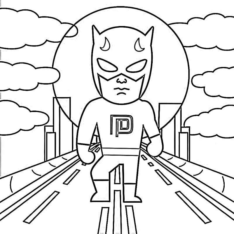 Coloriage Petit Daredevil