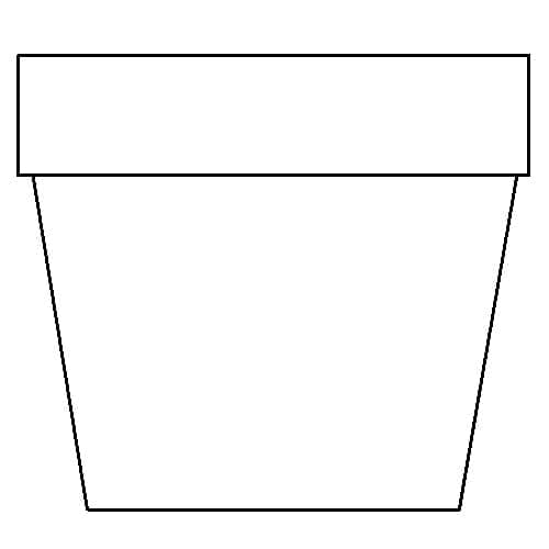Coloriage Pot de Fleurs Pour les Enfants