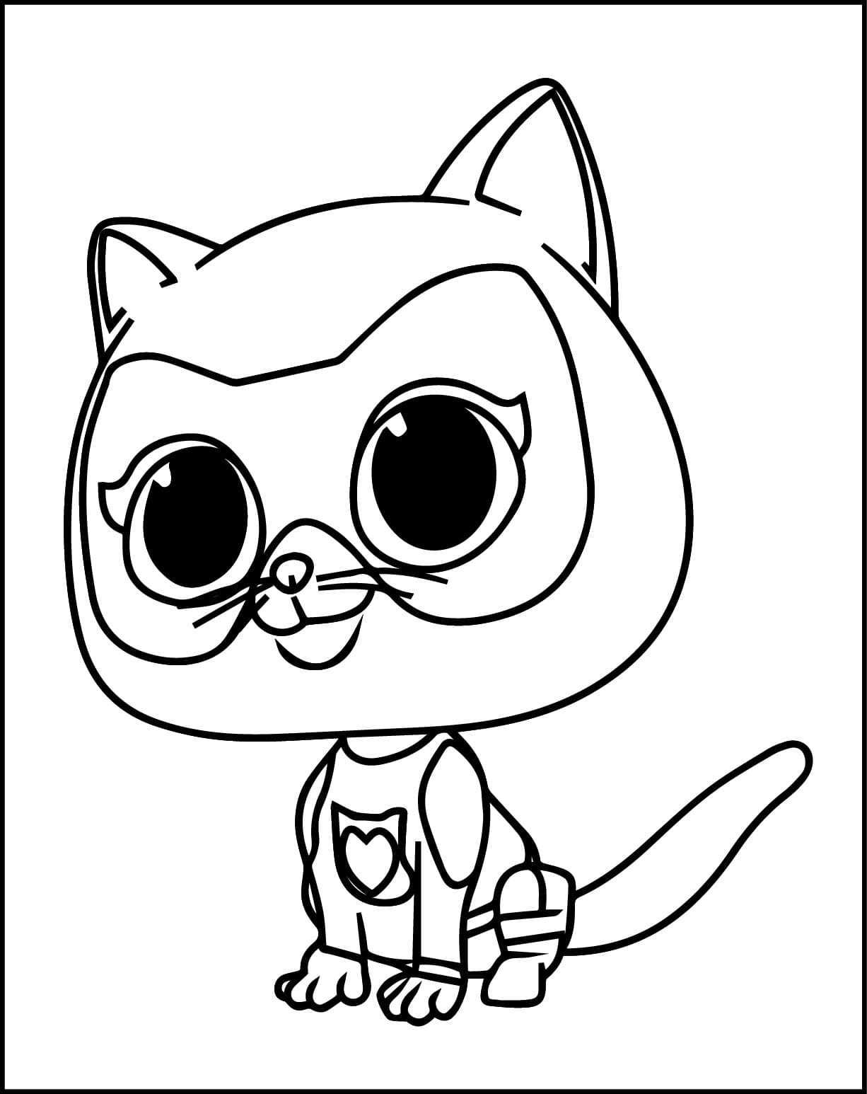 Coloriage Superchatons Bitsy