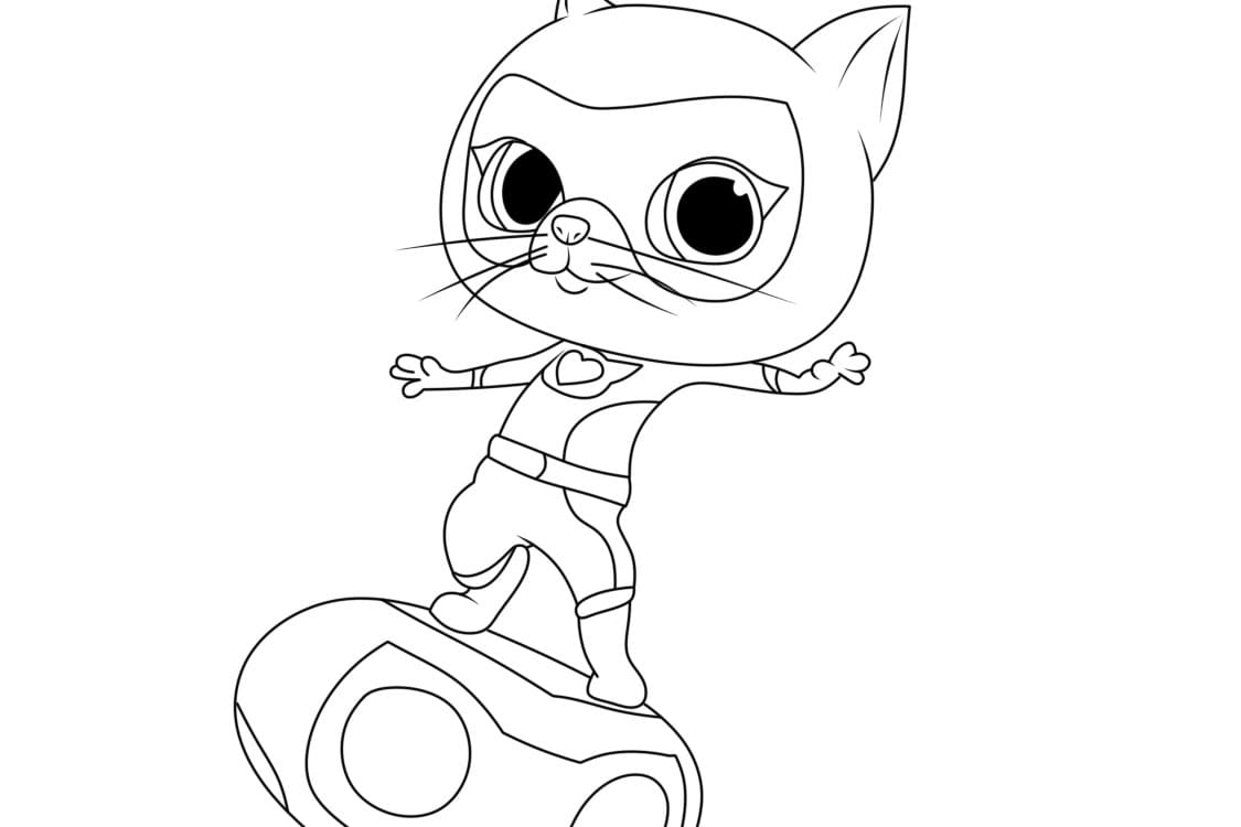 Coloriage Superchatons Gratuit pour les Enfants