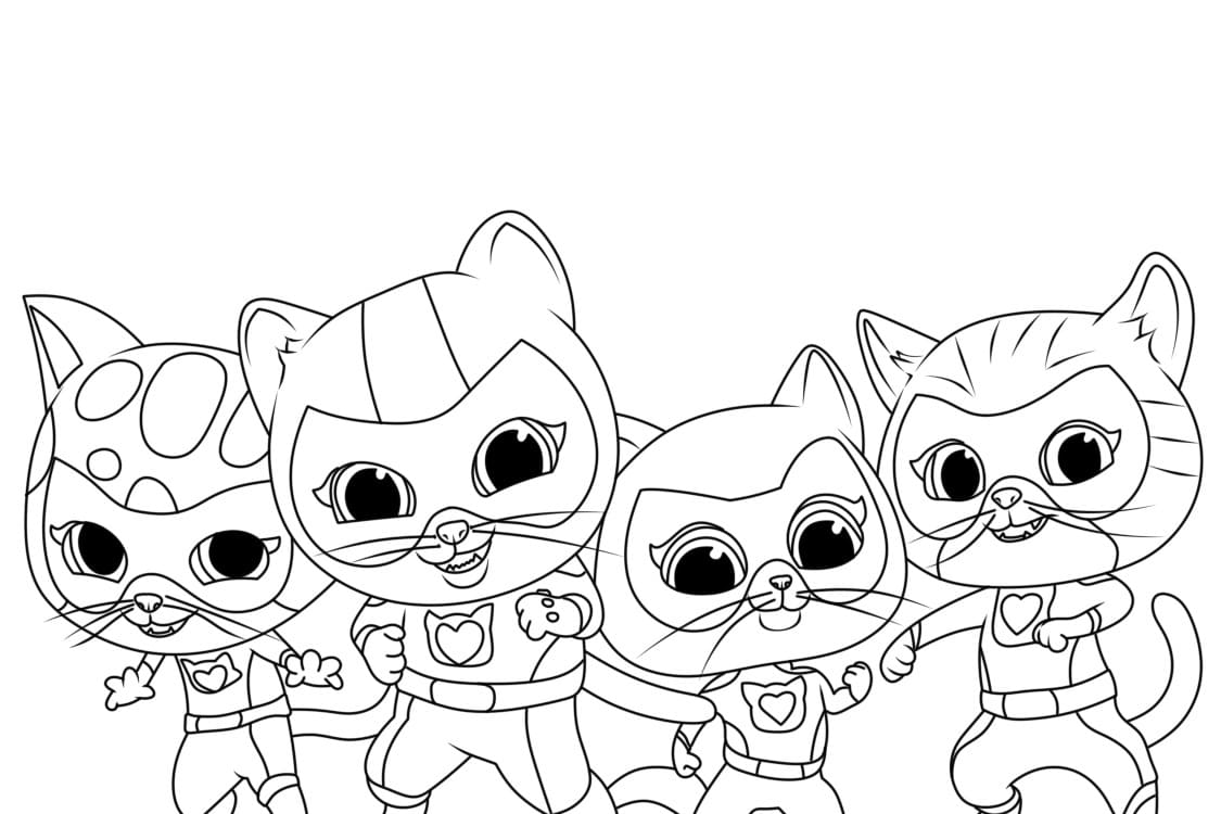 Coloriage Superchatons Imprimable