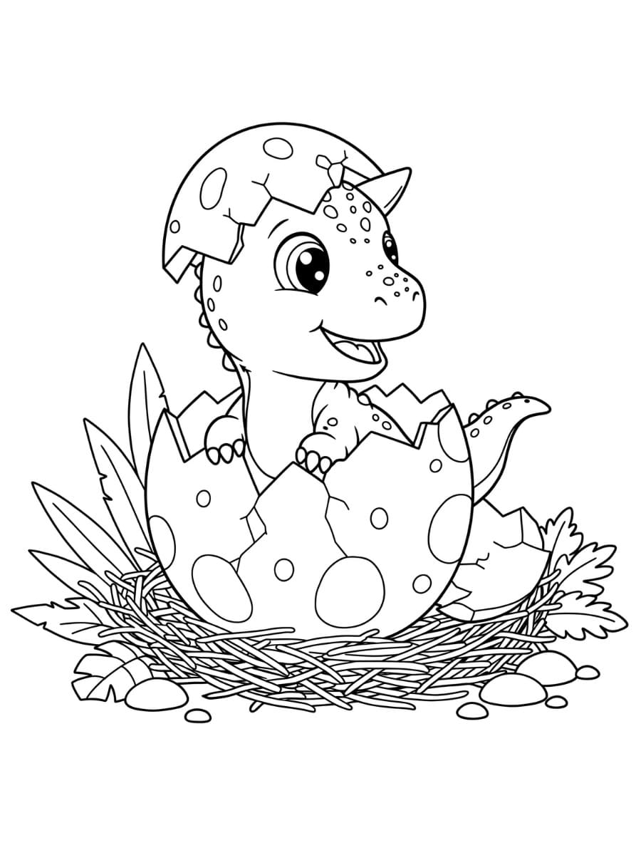 Coloriage Un Carnotaurus Mignon