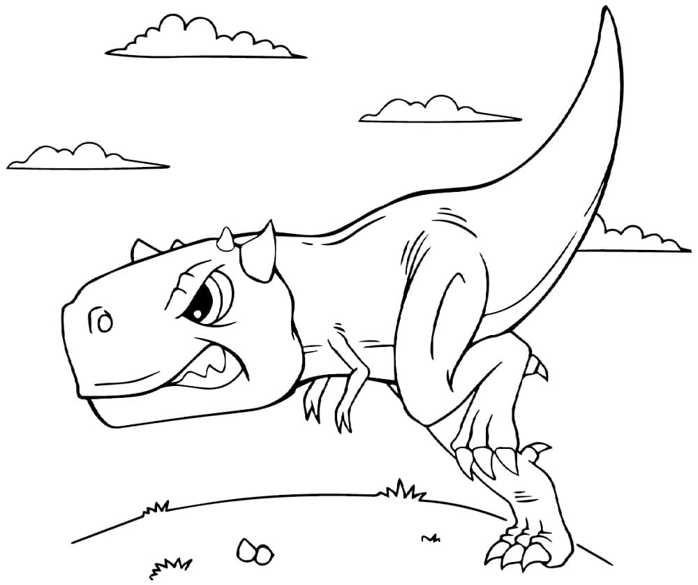 Coloriage Un Dinosaure Carnotaurus