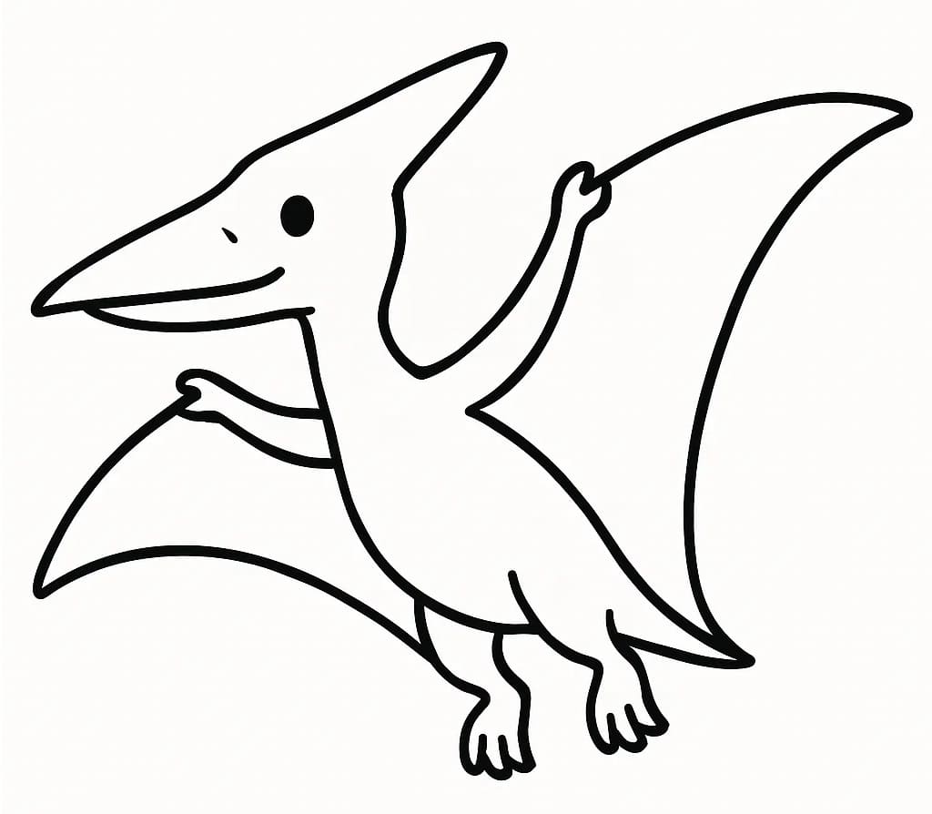 Coloriage Dessin de Ptérodactyle
