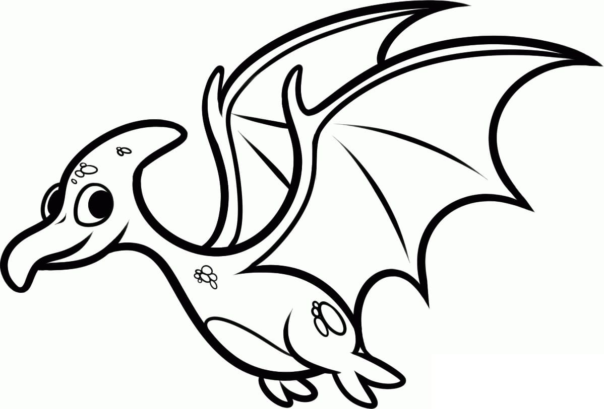 Coloriage Imprimable Ptérodactyle
