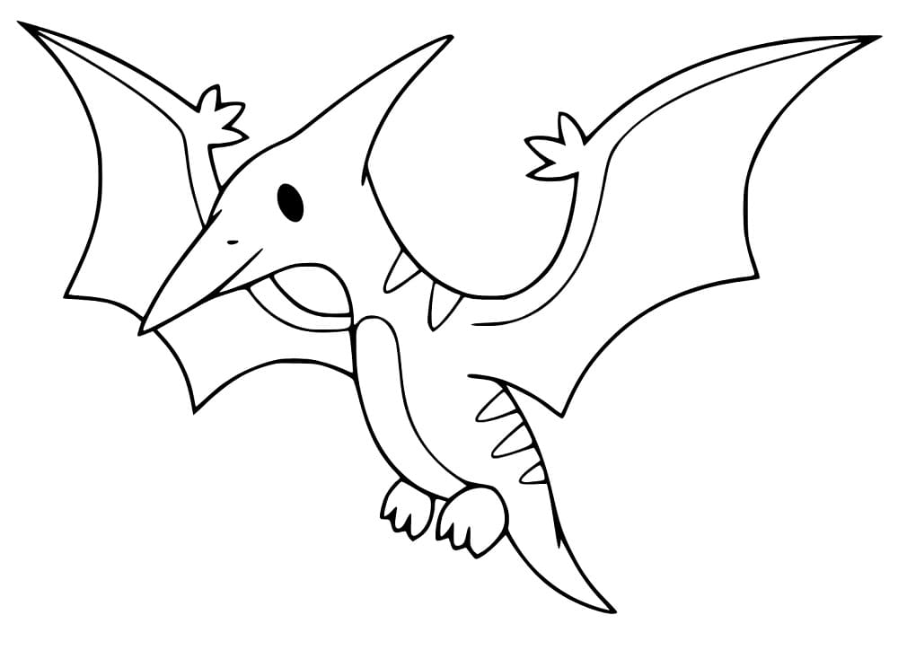 Coloriage Joli Ptérodactyle