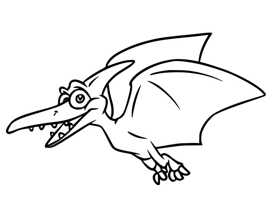 Coloriage Ptérodactyle Animé