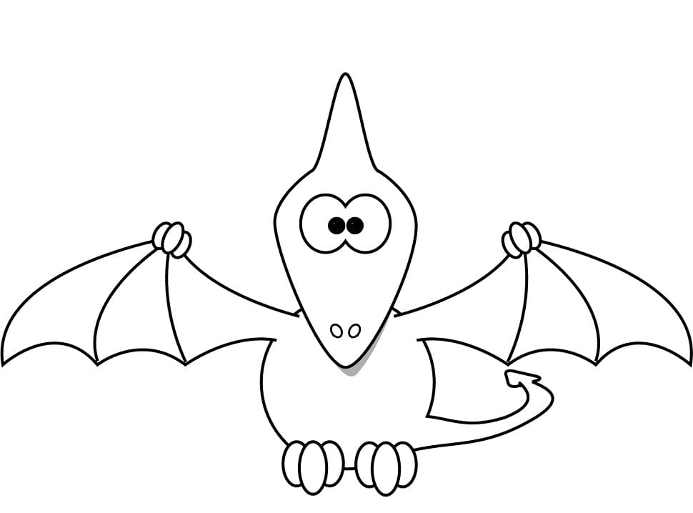 Coloriage Ptérodactyle Facile