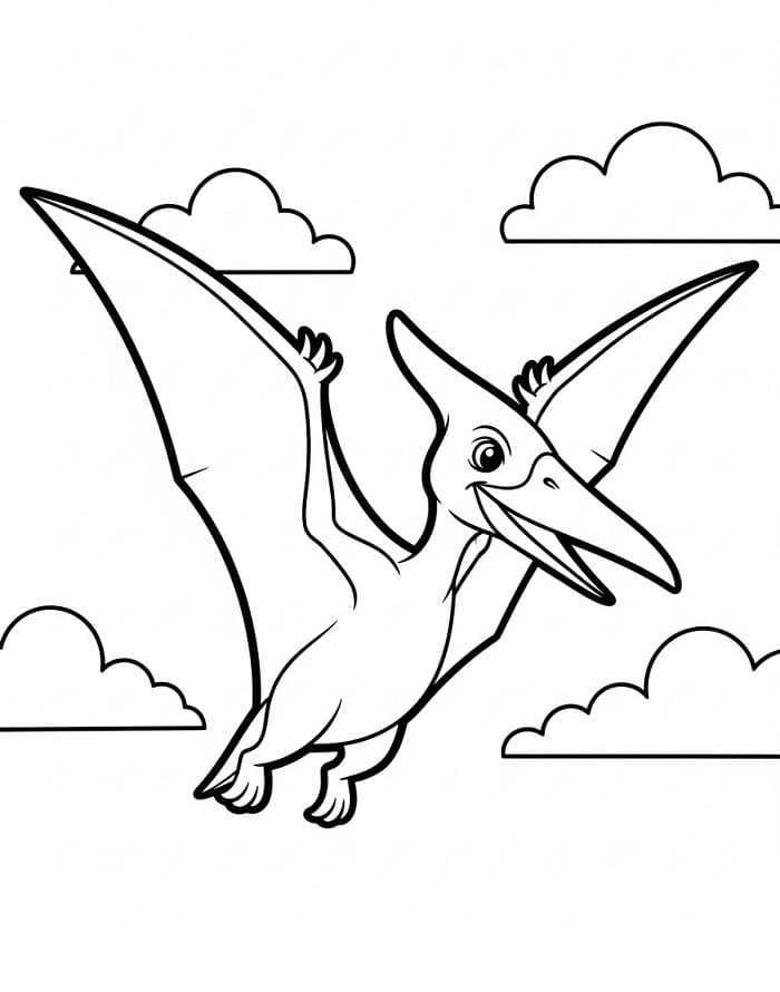 Coloriage Ptérodactyle
