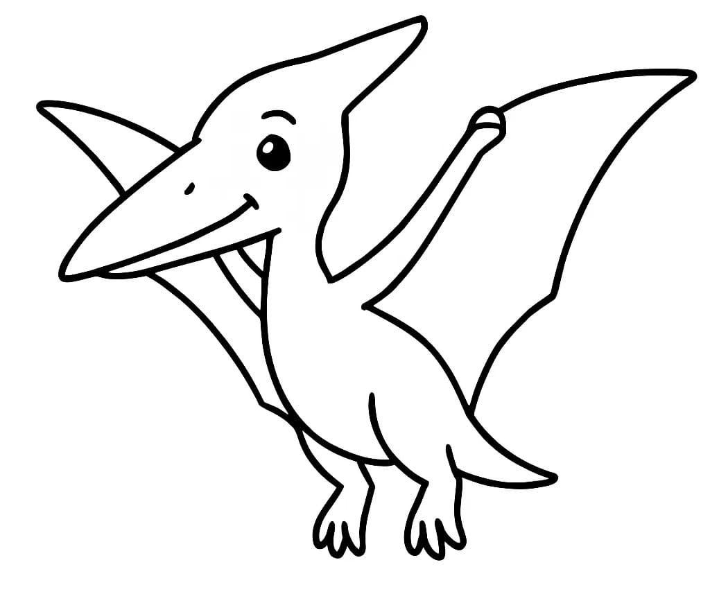 Coloriage Ptérodactyle Imprimable Gratuit Pour les Enfants