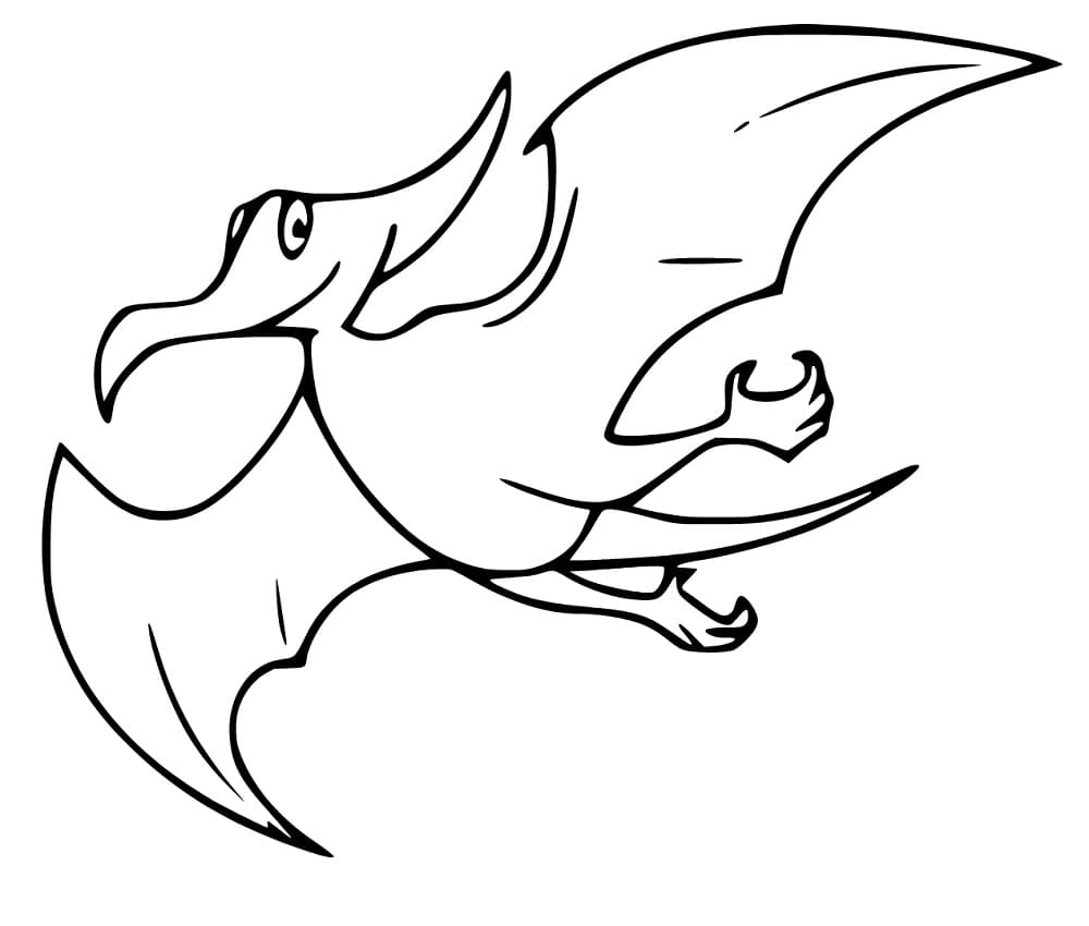Coloriage Ptérodactyle Imprimable Pour les Enfants