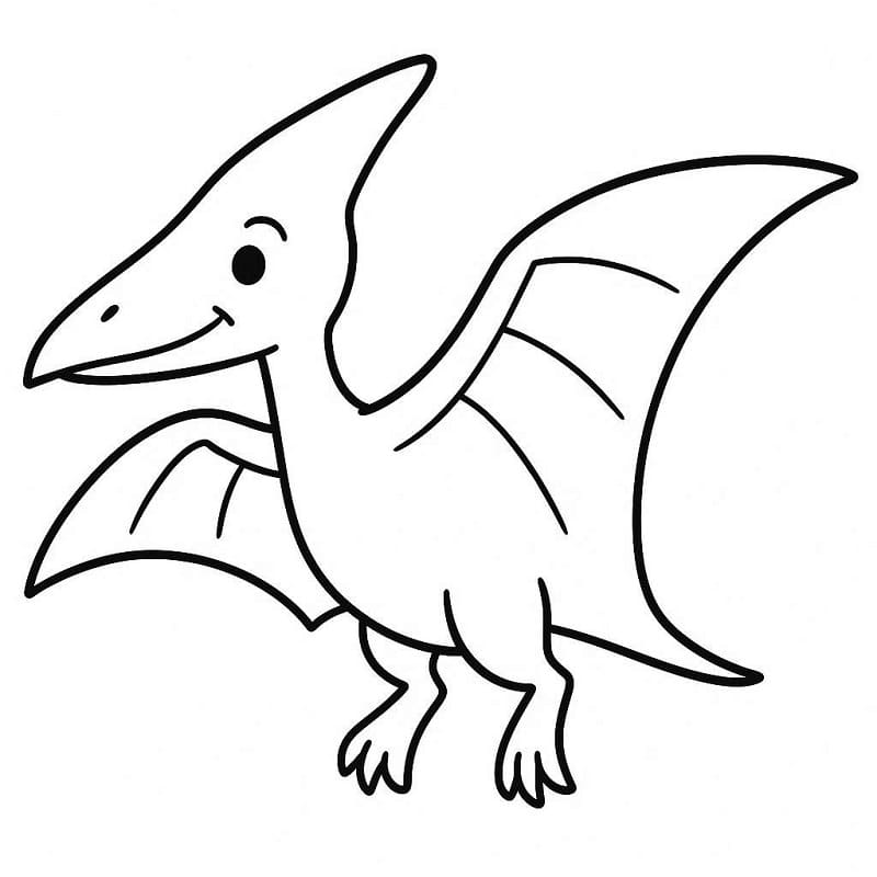 Coloriage Ptérodactyle Imprimable