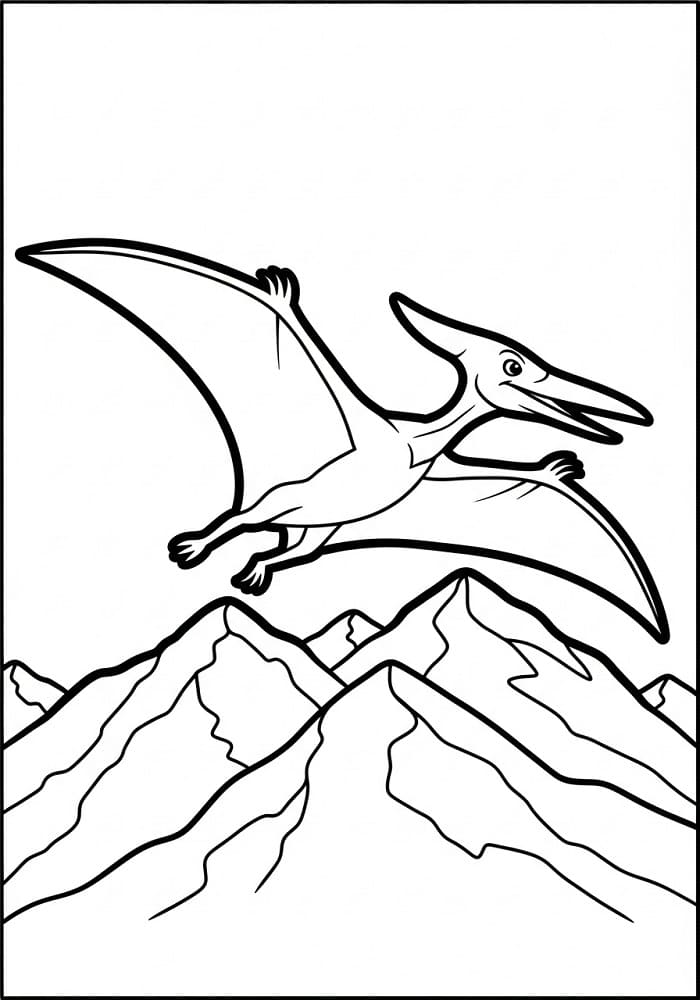 Coloriage Un Ptérodactyle