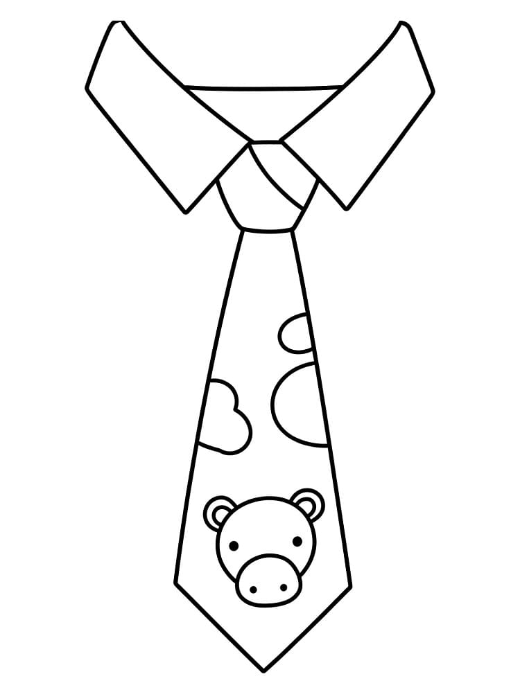Coloriage Adorable Cravate