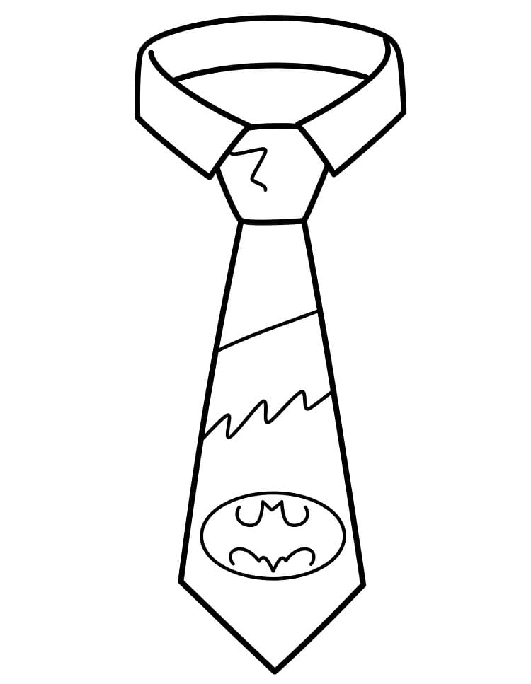 Coloriage Batman Cravate