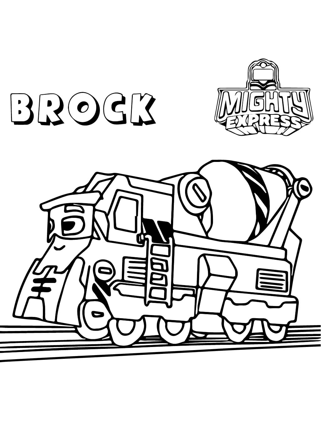 Coloriage Brock de Mighty Express