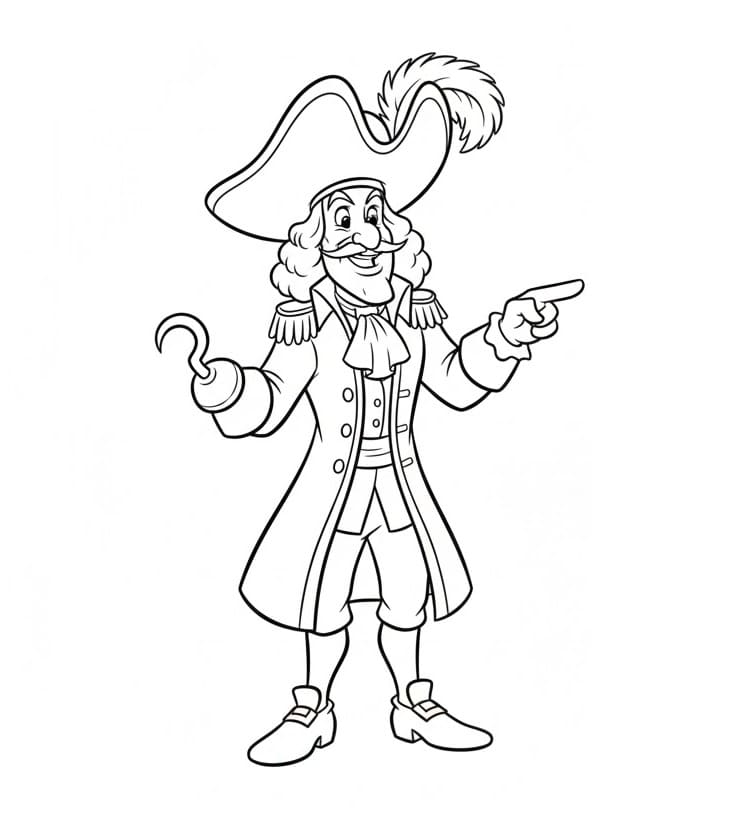 Coloriage Capitaine Crochet