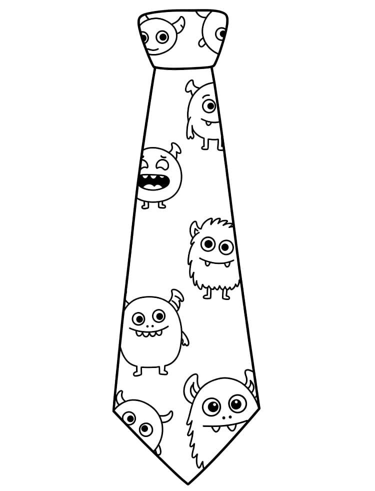 Coloriage Cravate 4