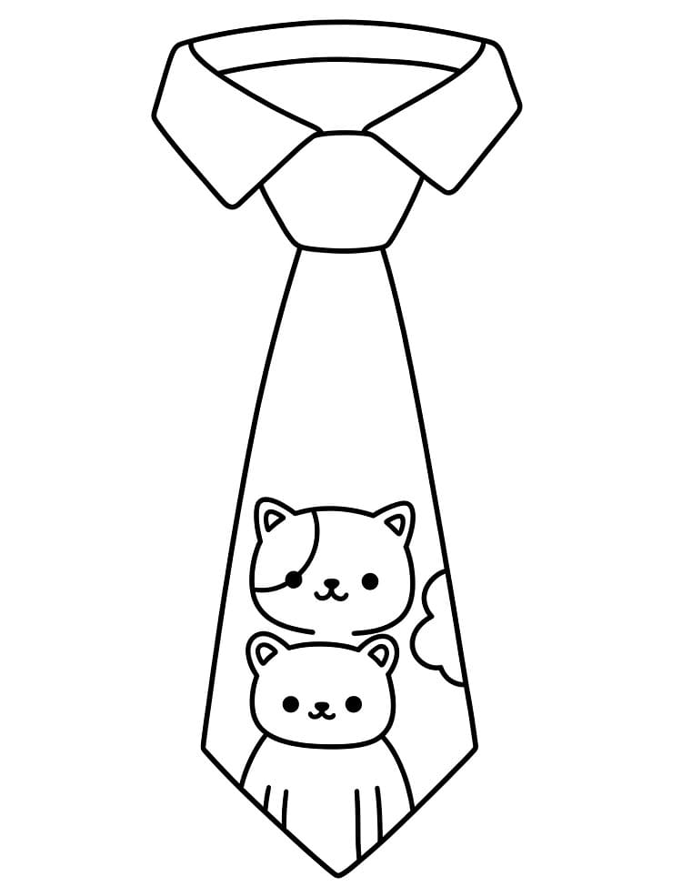 Coloriage Cravate Gratuit Pour les Enfants