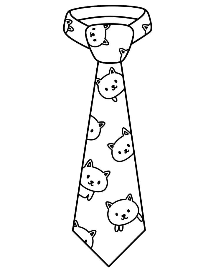 Coloriage Cravate Imprimable Gratuit Pour les Enfants