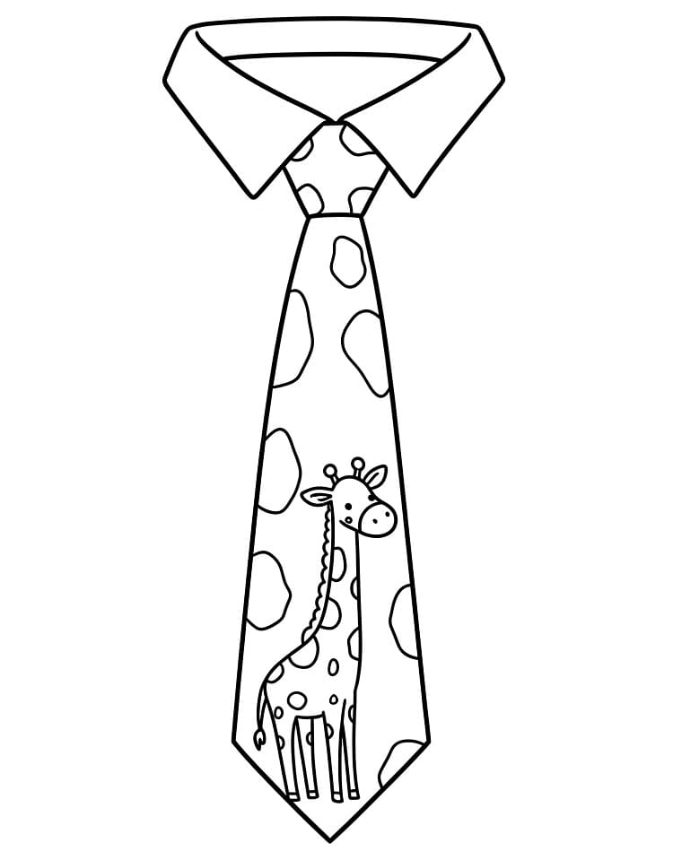 Coloriage Cravate Imprimable Pour les Enfants