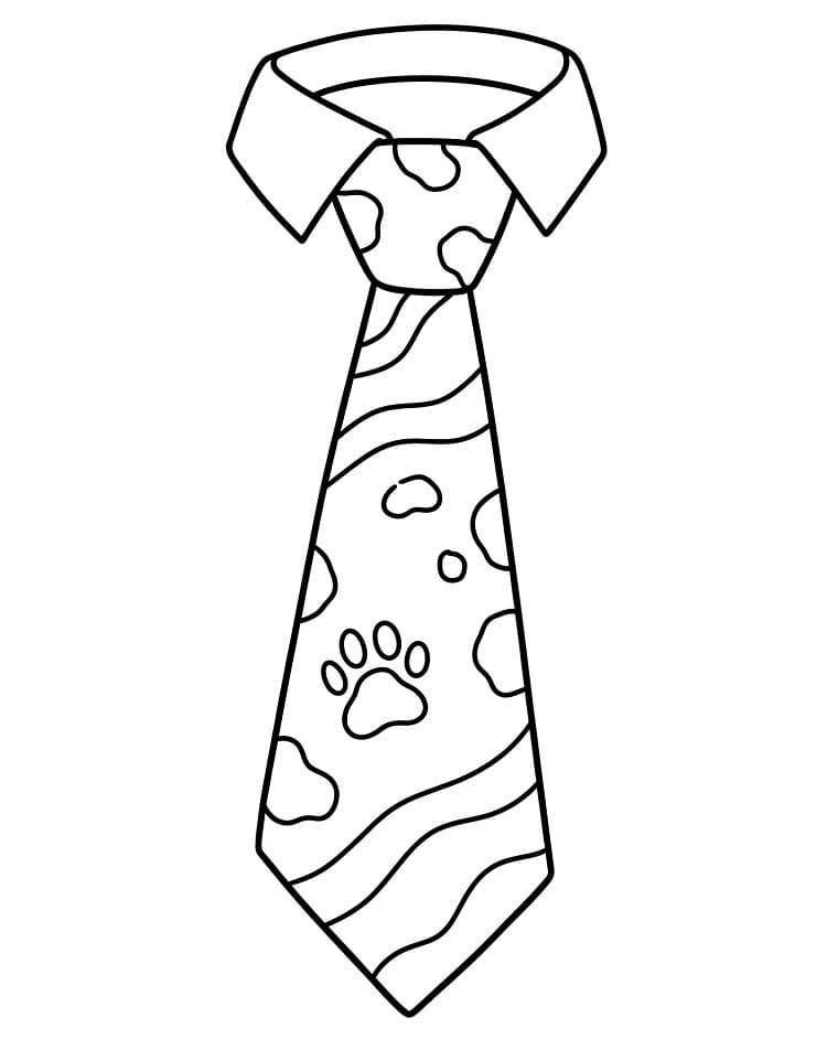Coloriage Cravate Imprimable