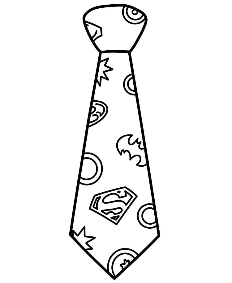 Coloriage Cravate Mignonne