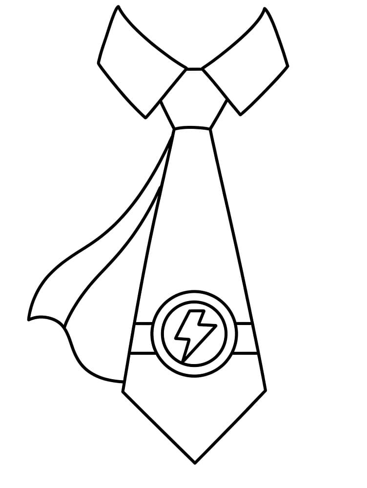 Coloriage Cravate Simple