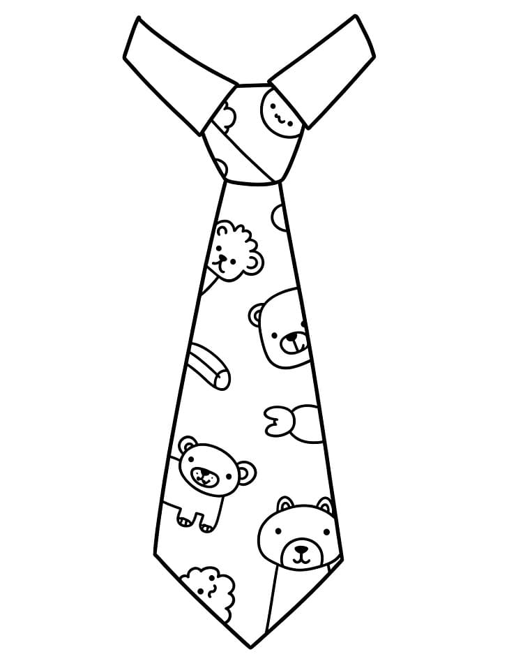 Coloriage Dessin de Cravate Gratuit