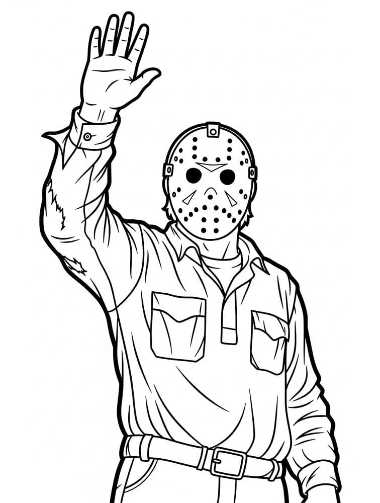 Coloriage Dessin de Jason Voorhees