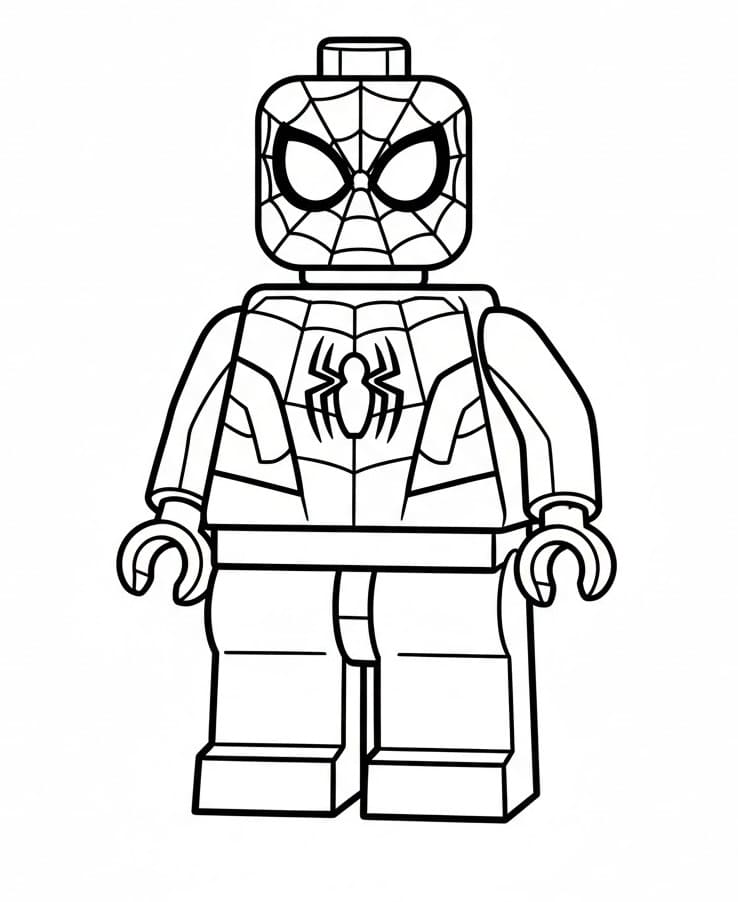 Coloriage Dessin de Lego Spiderman