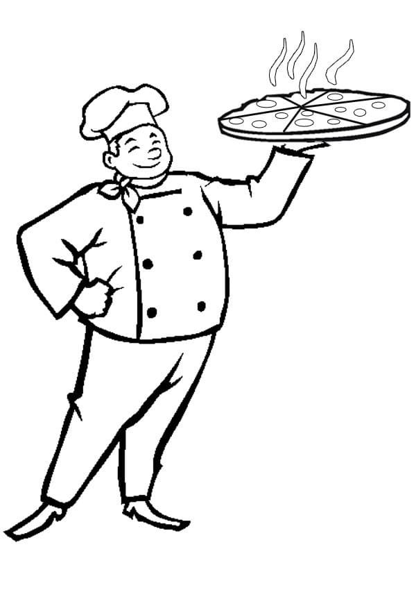 Dessin de Pizzaiolo Gratuit Coloriage Dessin de Pizzaiolo Gratuit