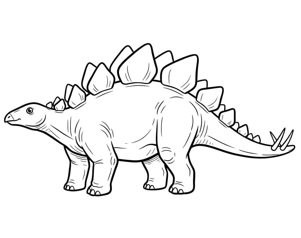 Dessin de Stégosaure Gratuit Coloriage Dessin de Stégosaure Gratuit