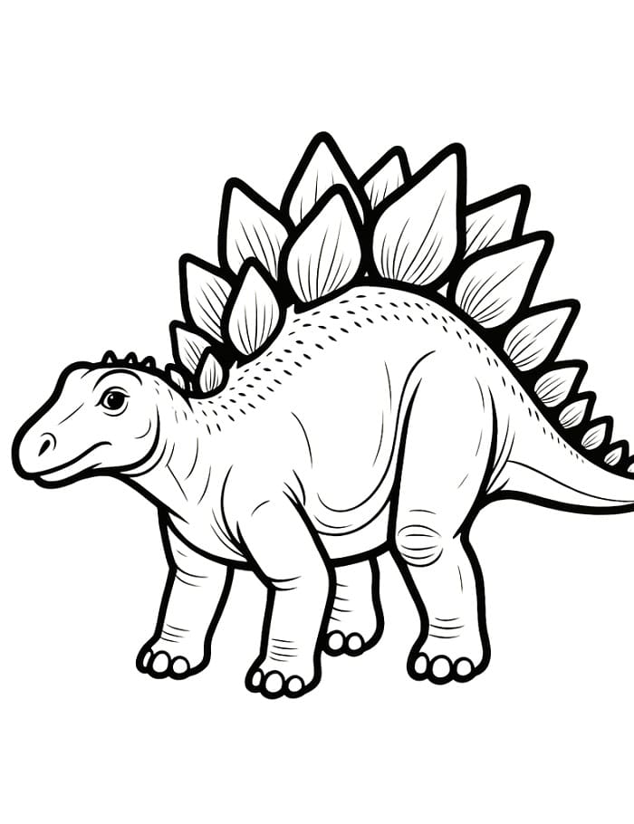Dessin de Stégosaure Coloriage Dessin de Stégosaure